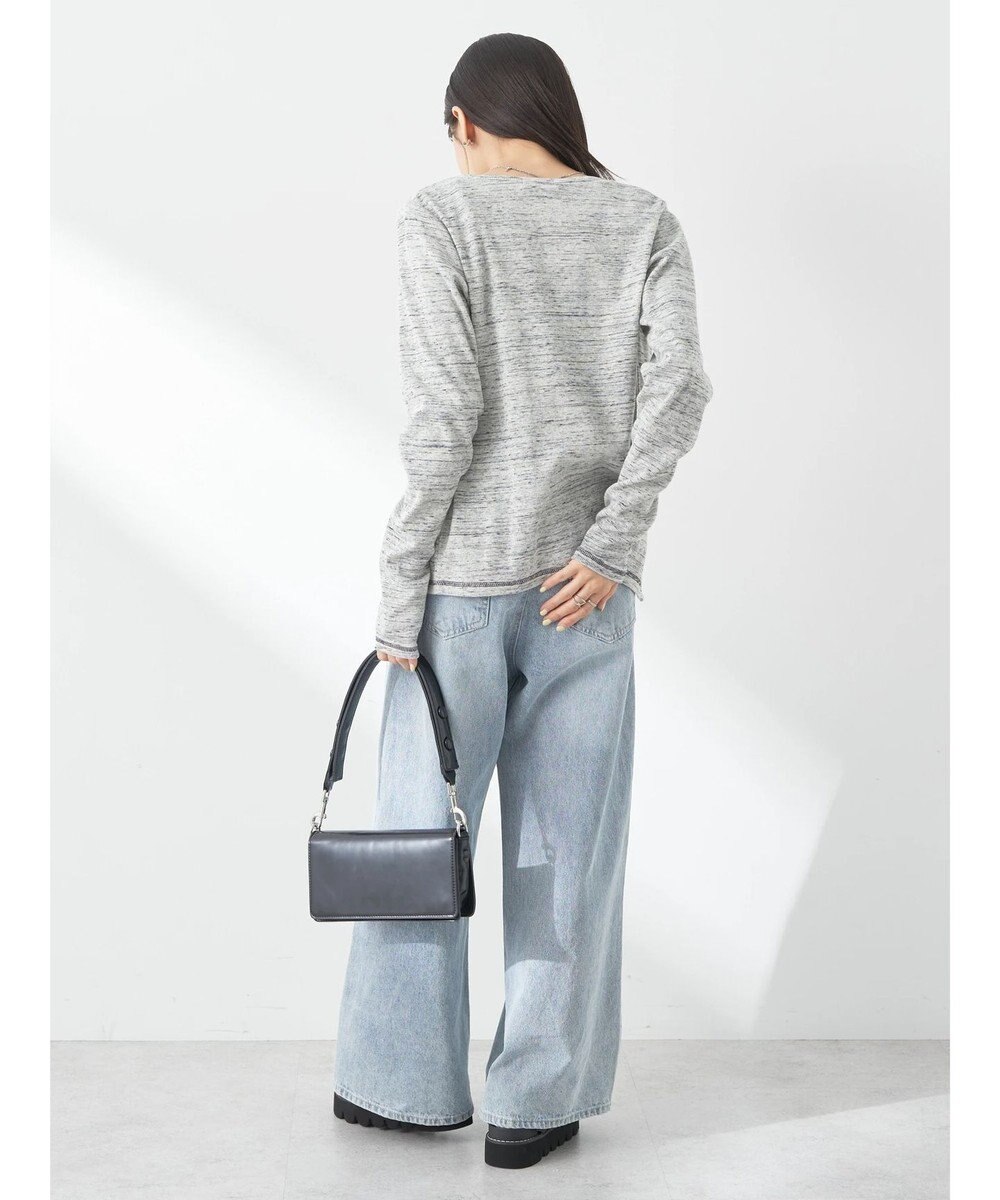 earth music&ecology メランジリブカーディガン（ｇｒａｙ） 