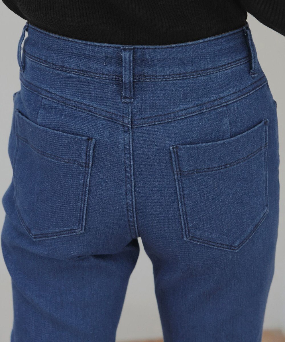 Tiaclasse 【裏起毛・洗える】マシュマロタッチデニムパンツ 