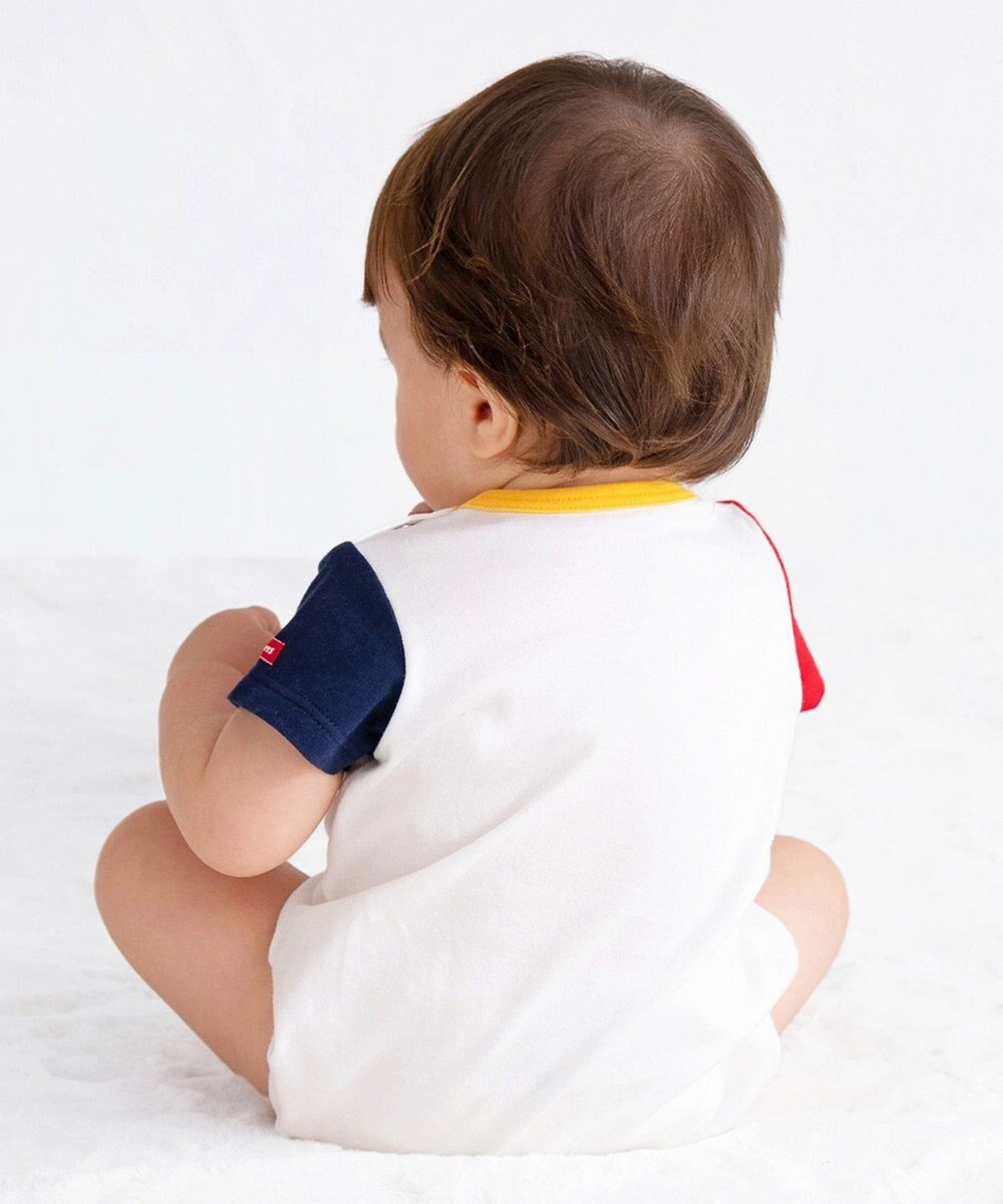 MIKI HOUSE HOT BISCUITS 【70-80cm】【Everyday Series】ワンポイント 半袖ボディシャツ 