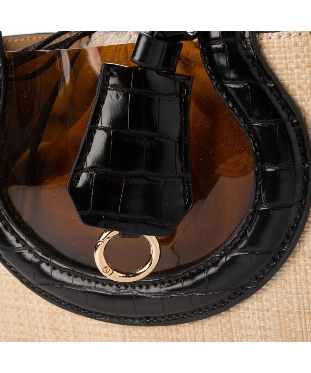 UNBILLION cachecache ポリプロピレンヒート×ビニール丸型2wayトートバッグ 