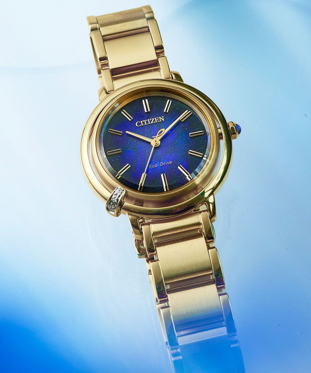 CITIZEN 【生命力あふれる美しい水（AQUA）を表現限定モデル】電池交換不要 光発電エコ・ドライブ ARCLY Collection EM1099-57L 