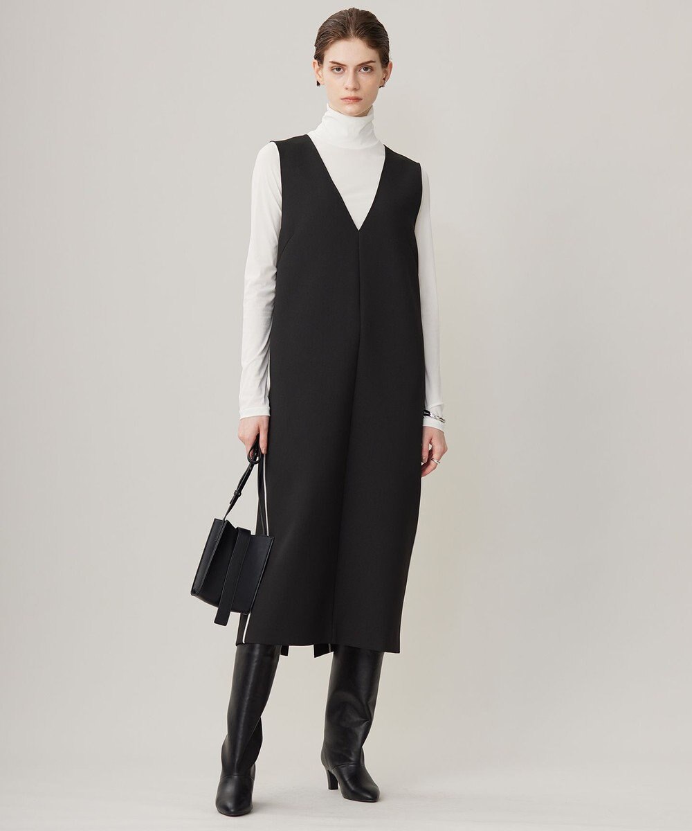 ICB 【洗える】 パウダリーチュール ハイネックトップス 