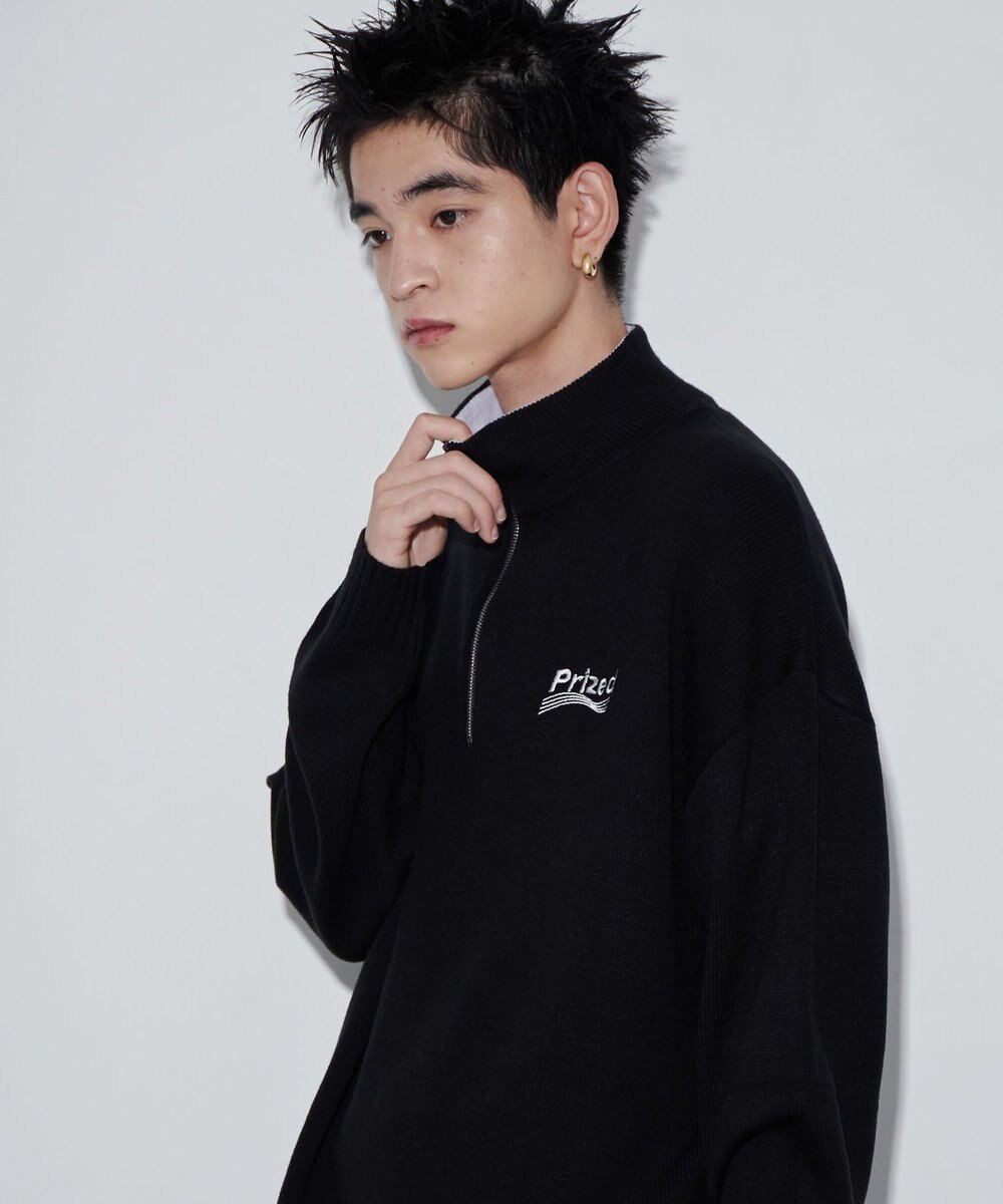 WEGO 【ユニセックス着用ITEM】ワンポイントハーフジッププルオーバー 