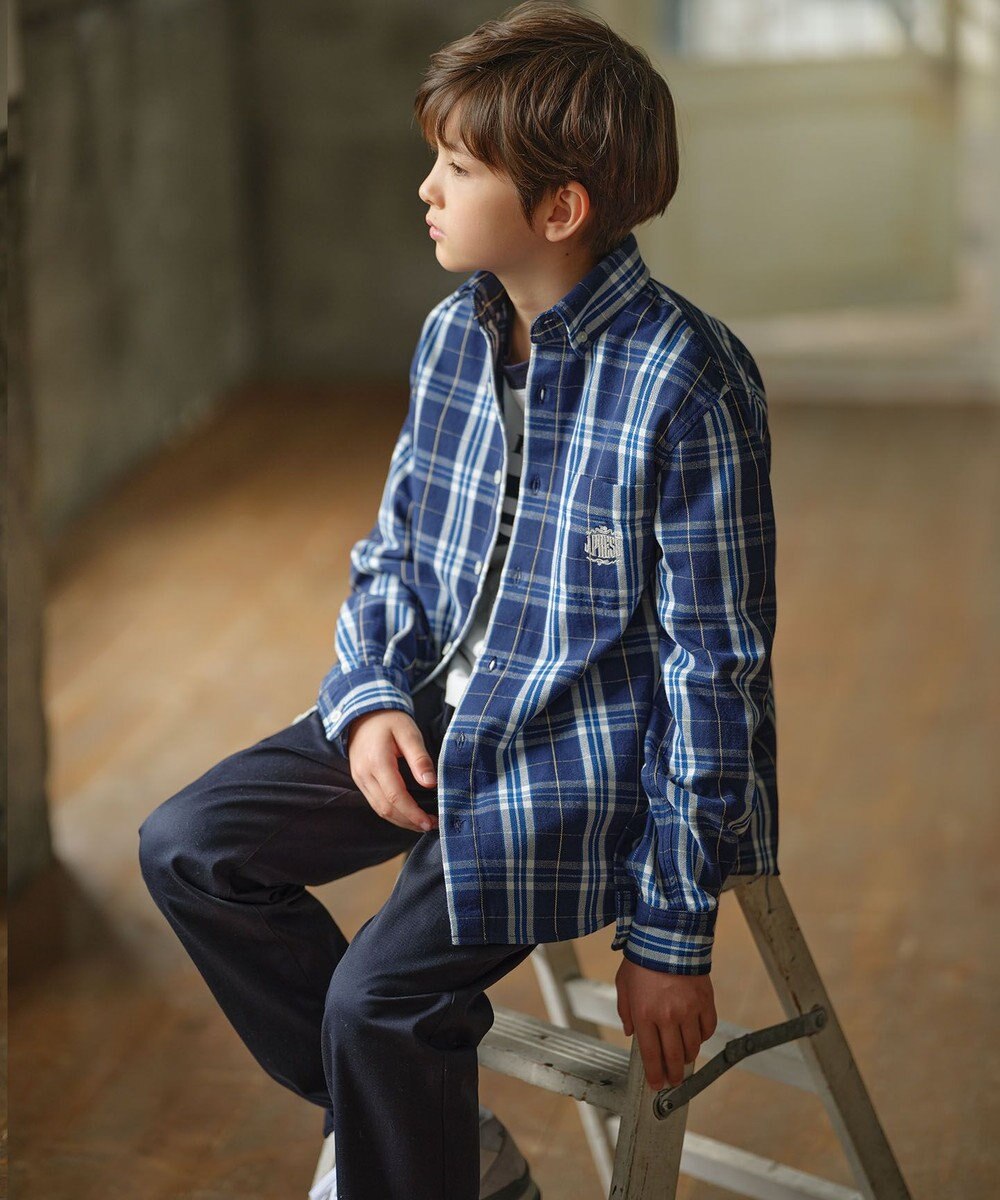 J.PRESS KIDS 【140-170cm】ストライプ＆チェック シャツ 
