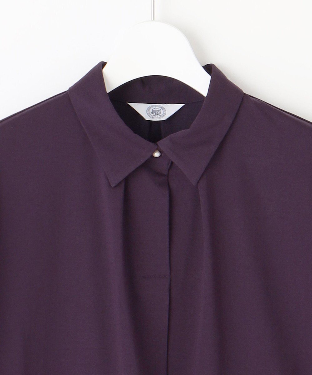 J.PRESS LADIES 【吸水速乾】OUKAプレーティング シャツカラー カットソー 