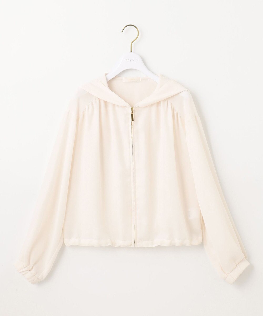 ANY SIS 【接触冷感】シアー パーカー 