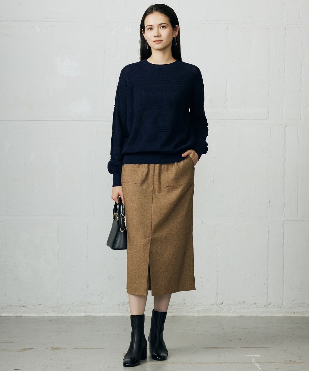 自由区 L シルクネップツイード スカート 