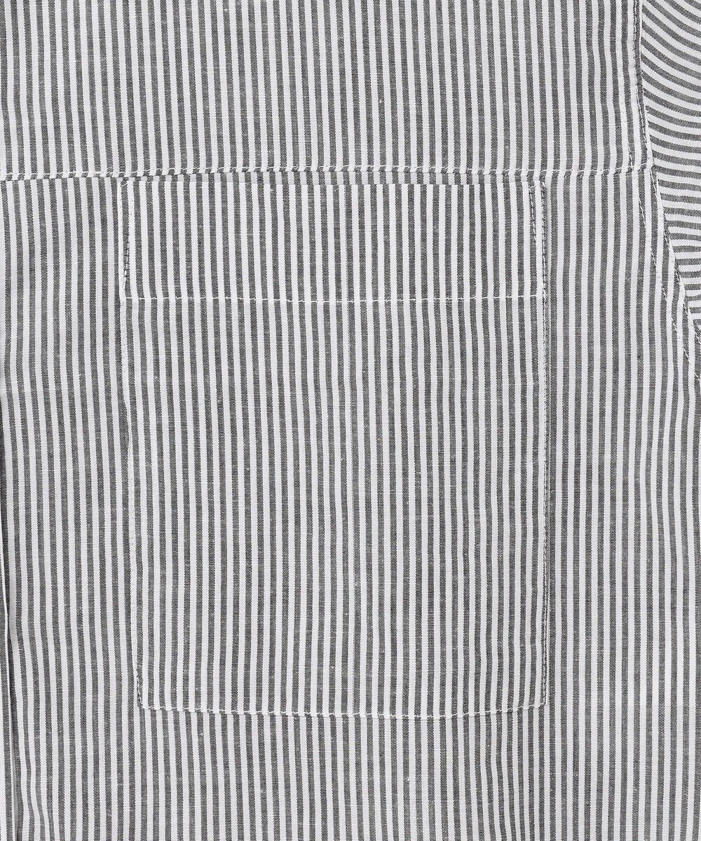 ANY 【洗濯機可能】ダブルポケット クロップドシャツ 