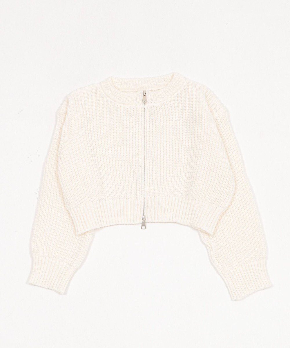 WEGO ダブルZIPニットカーデ 