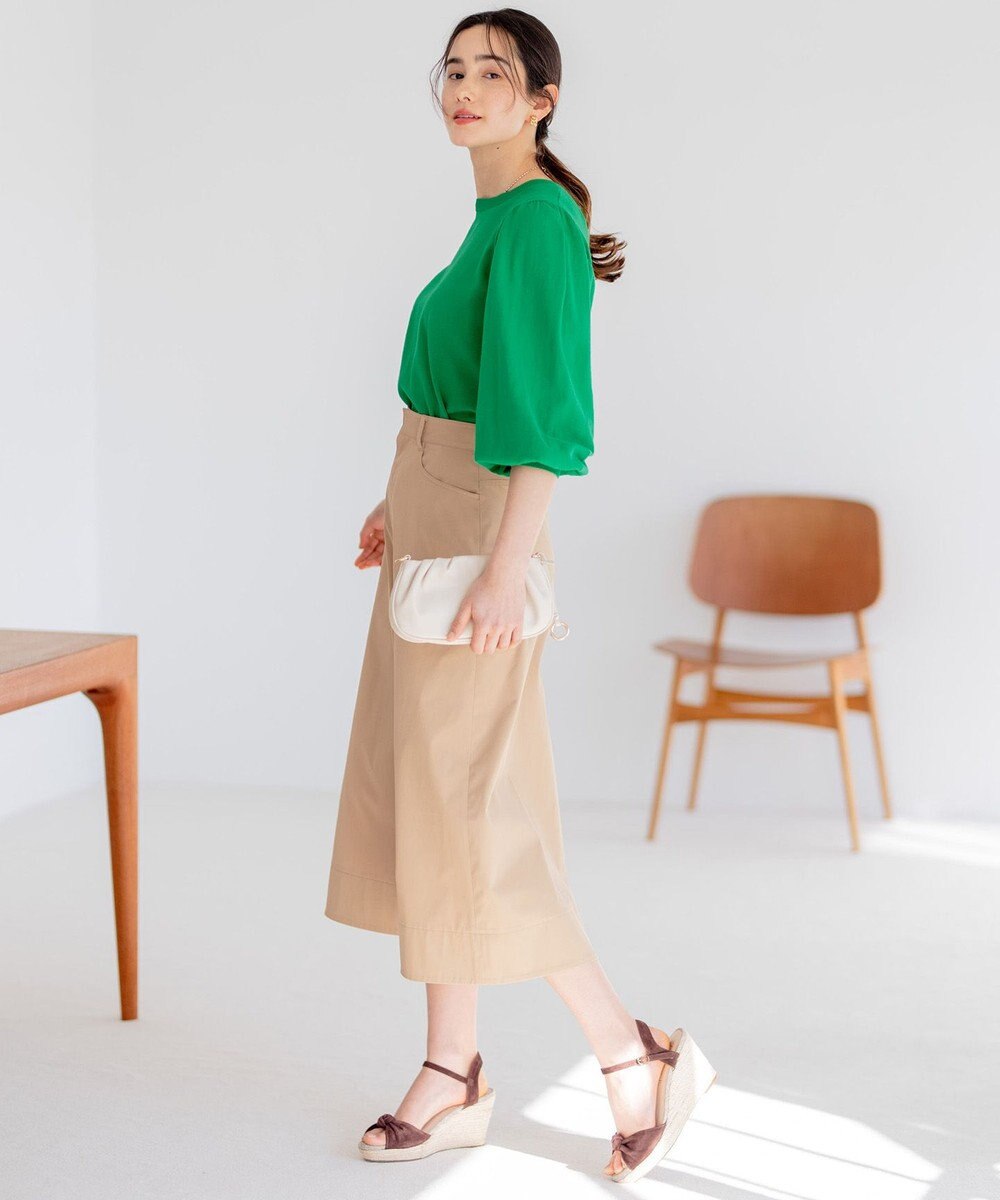 組曲 【アンサンブル対応】ハイゲージ 袖ギャザーニット 