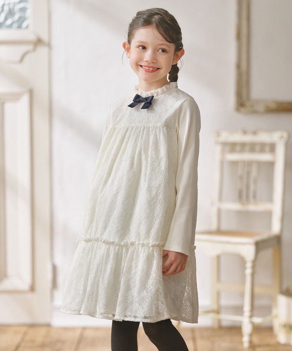 組曲 KIDS 【110-140㎝】スノウレース ワンピース 