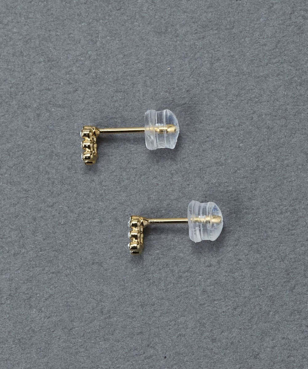 Phoebe 〈金属アレルギー対応〉タイニーレクタングルビジューピアス　小粒/小さい/小さめ/セカンドホール 