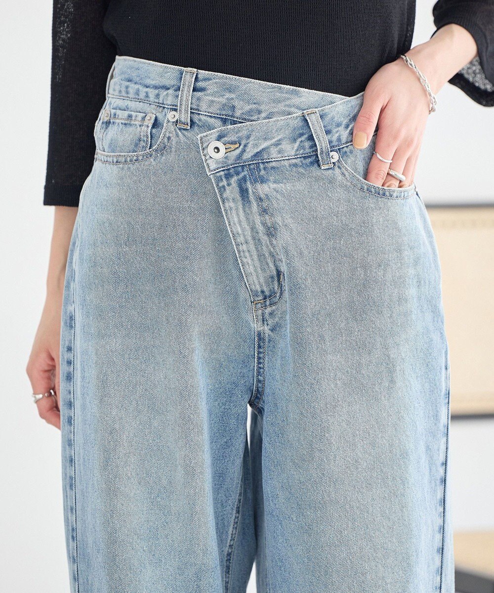 earth music&ecology ウエストアシメデニムパンツ 