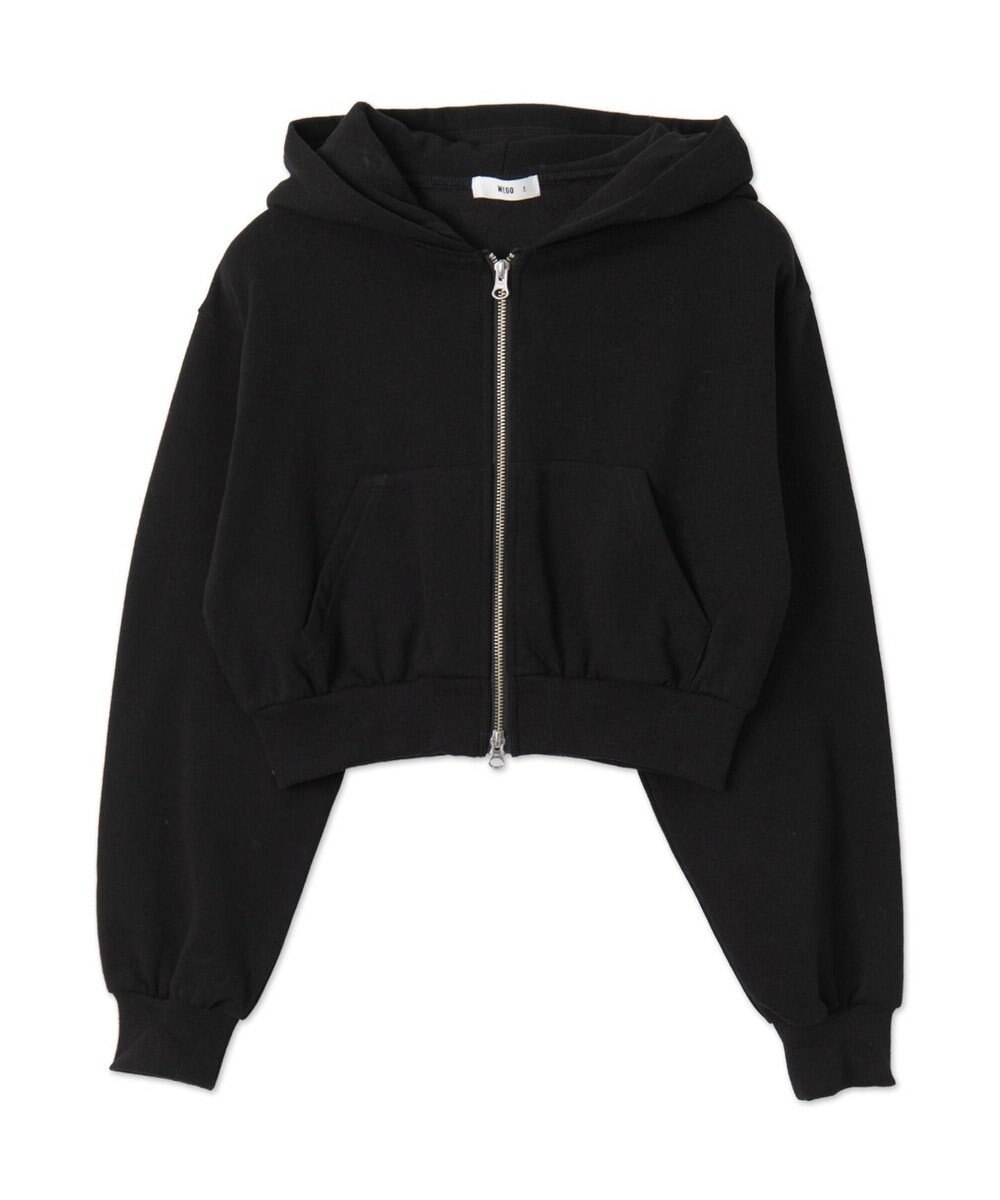 WEGO 【あったか】裏起毛Wジップショートパーカー 