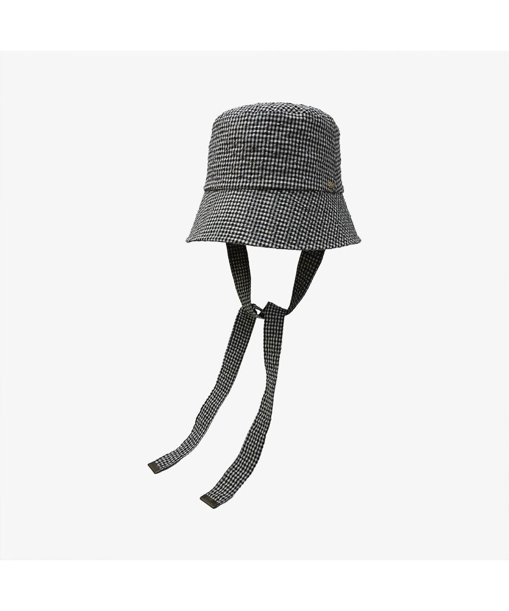 林八百吉商店 un chapeau　ひも付きチェックハット 