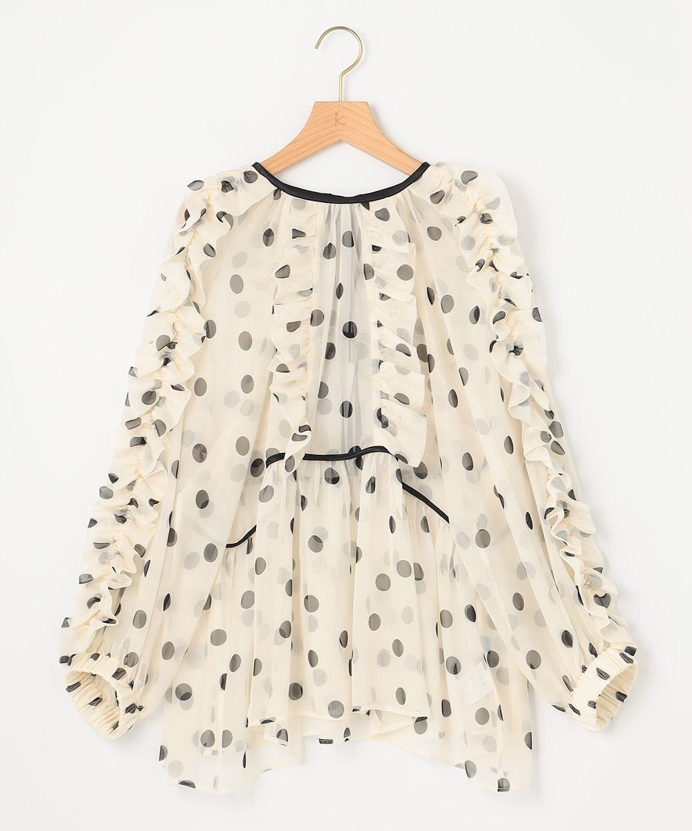 組曲 【組曲×setsuko sagittaire】シフォンプリントバックシャンブラウス 