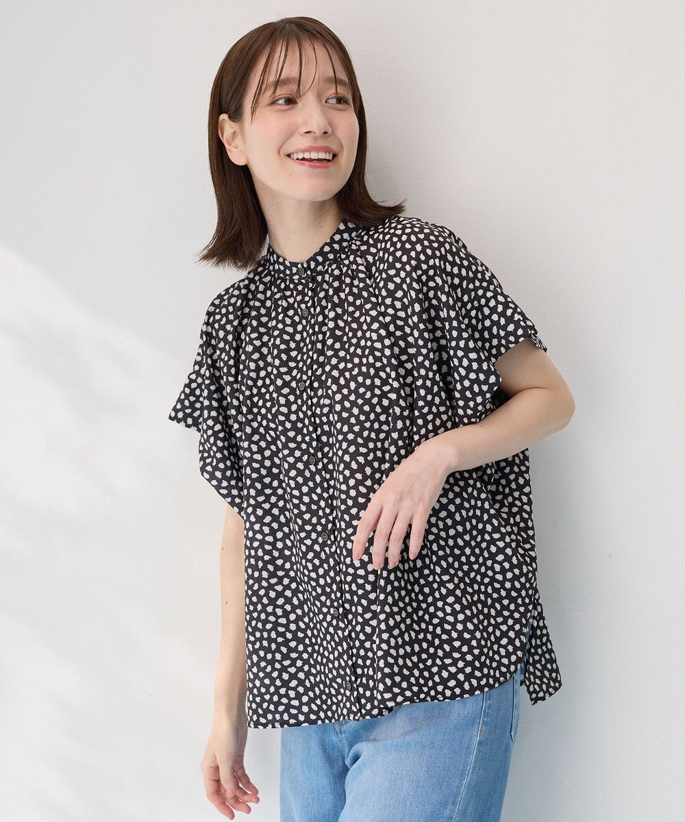 ANY スクエアプリントシャツ 