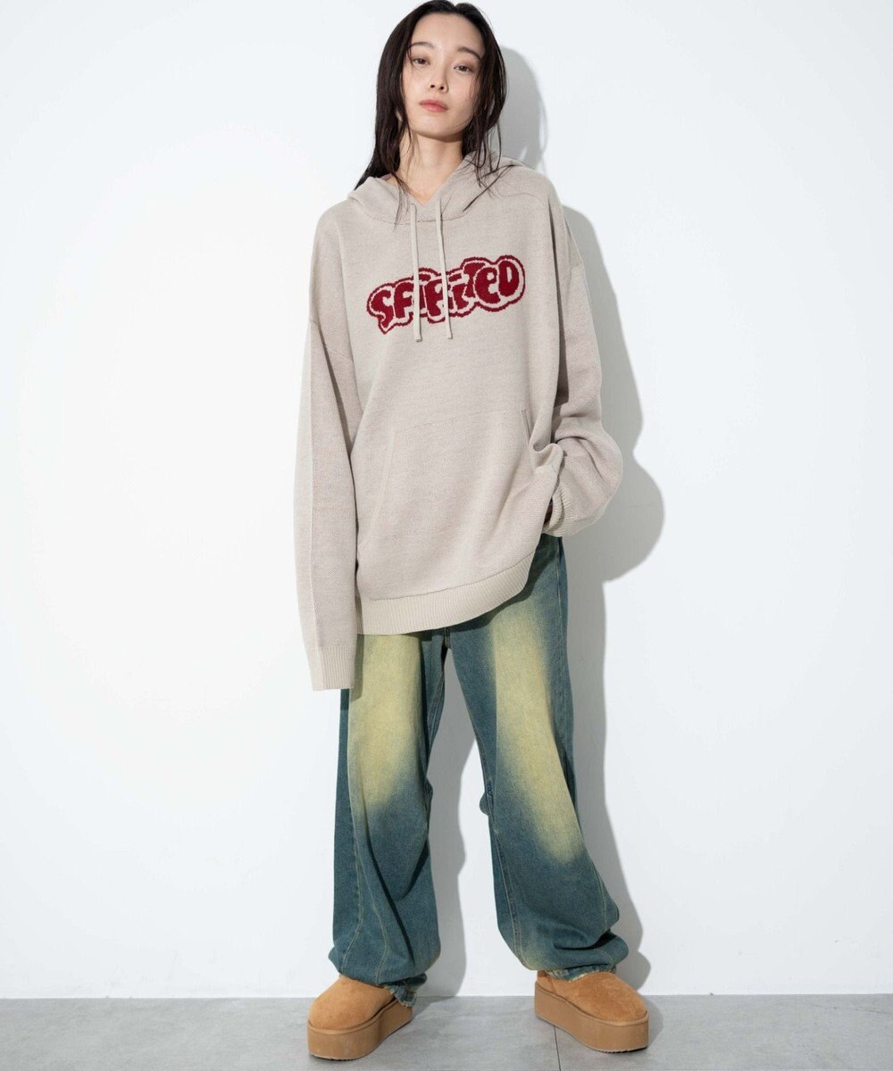 WEGO 【ユニセックス着用ITEM】ジャガードグラフィックパーカー 