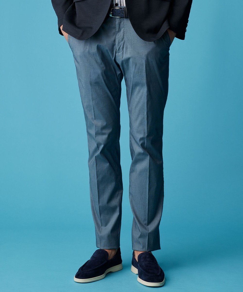 JOSEPH ABBOUD 【ウエストも伸びる!/ストレッチ/軽量/Eco撥水】マイクロピケストレッチ パンツ 