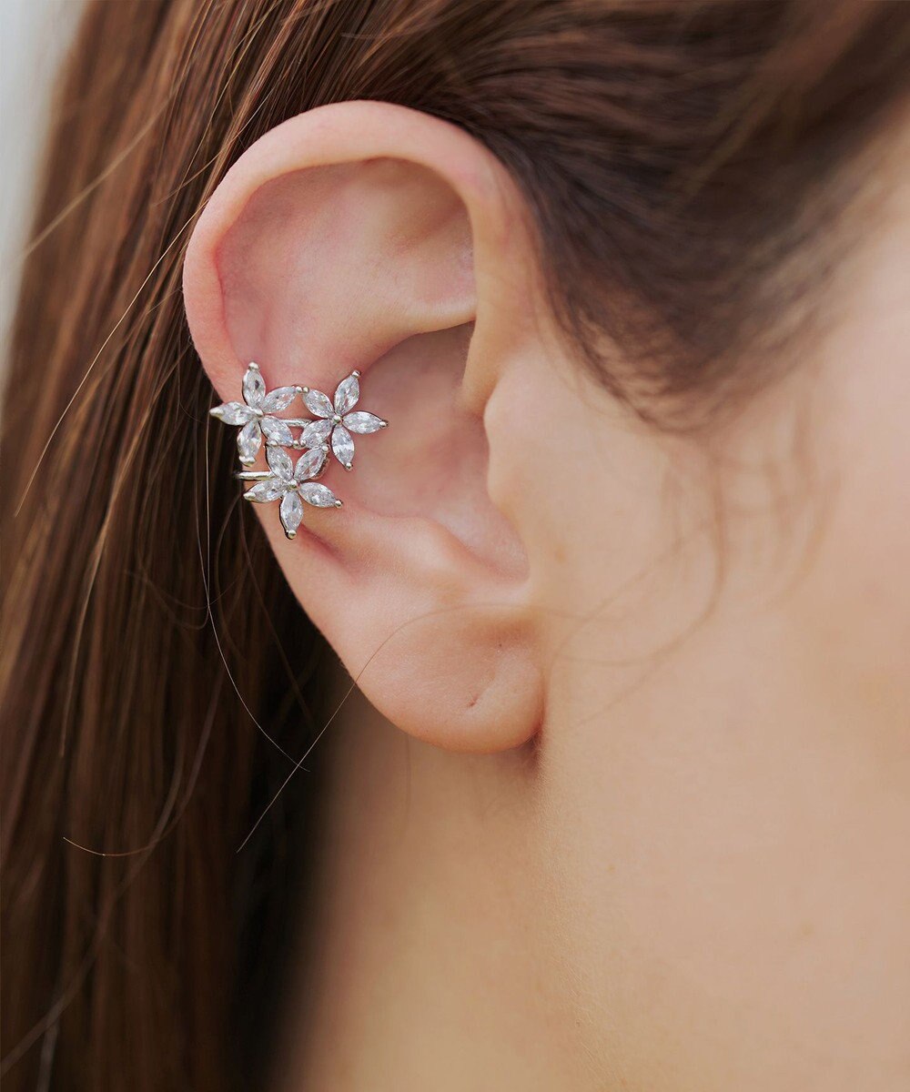 Tiaclasse 3片花イヤーカフ 