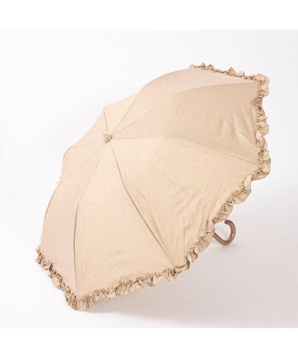 UNBILLION カシュネ cachenez / 【晴雨兼用】【日傘】 シャンプレーフリルトップレス折りたたみ傘 