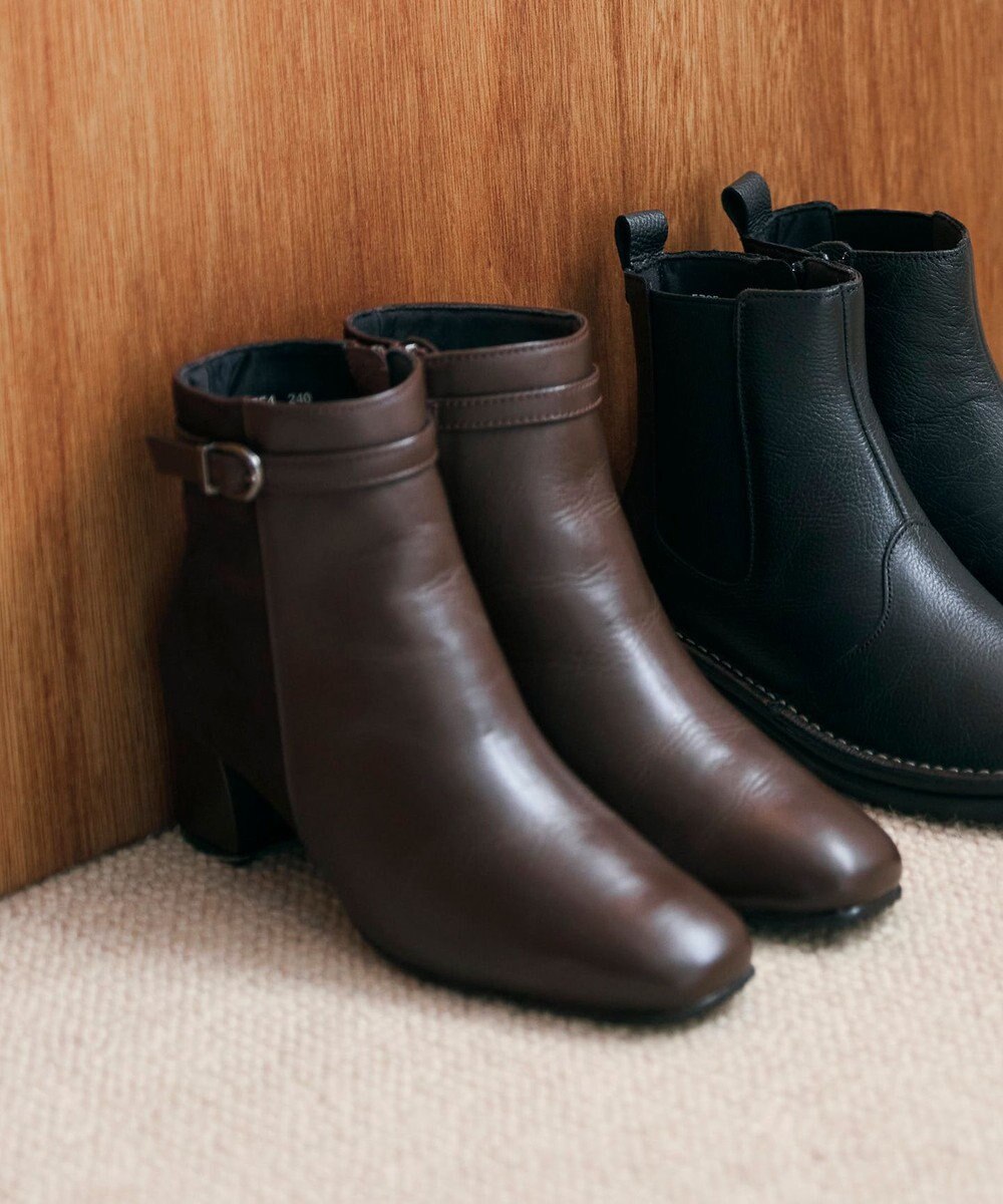 Pointer 本革スエードコンビショートブーツ 