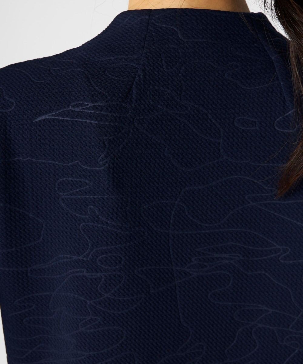 FILA GOLF／marie claire 【FILA GOLF】 チェッカーフラッグ柄エンボス半袖シャツ 