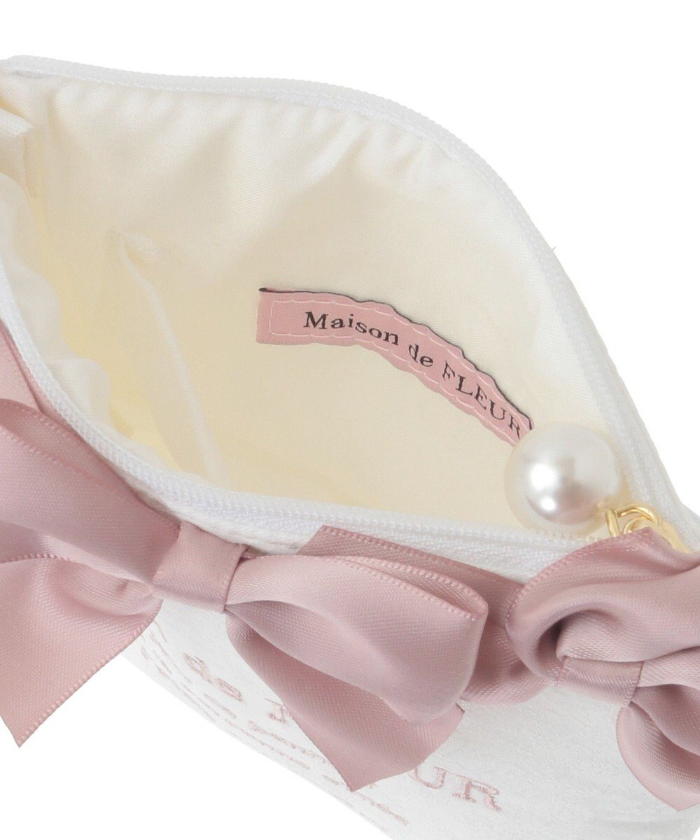 Maison de FLEUR ジャカードリボンポーチ 
