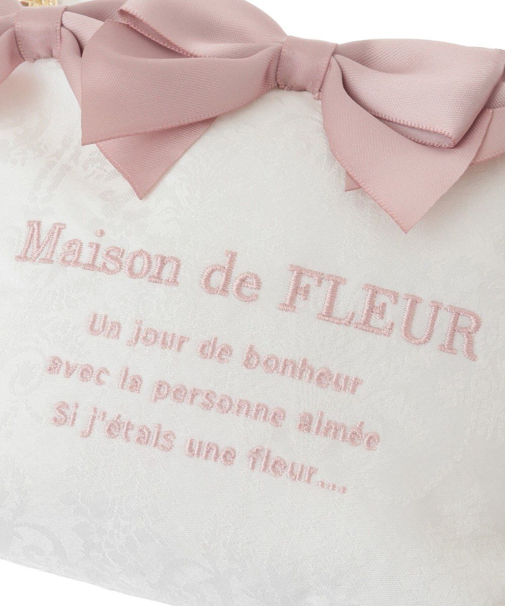 Maison de FLEUR ジャカードリボンポーチ 