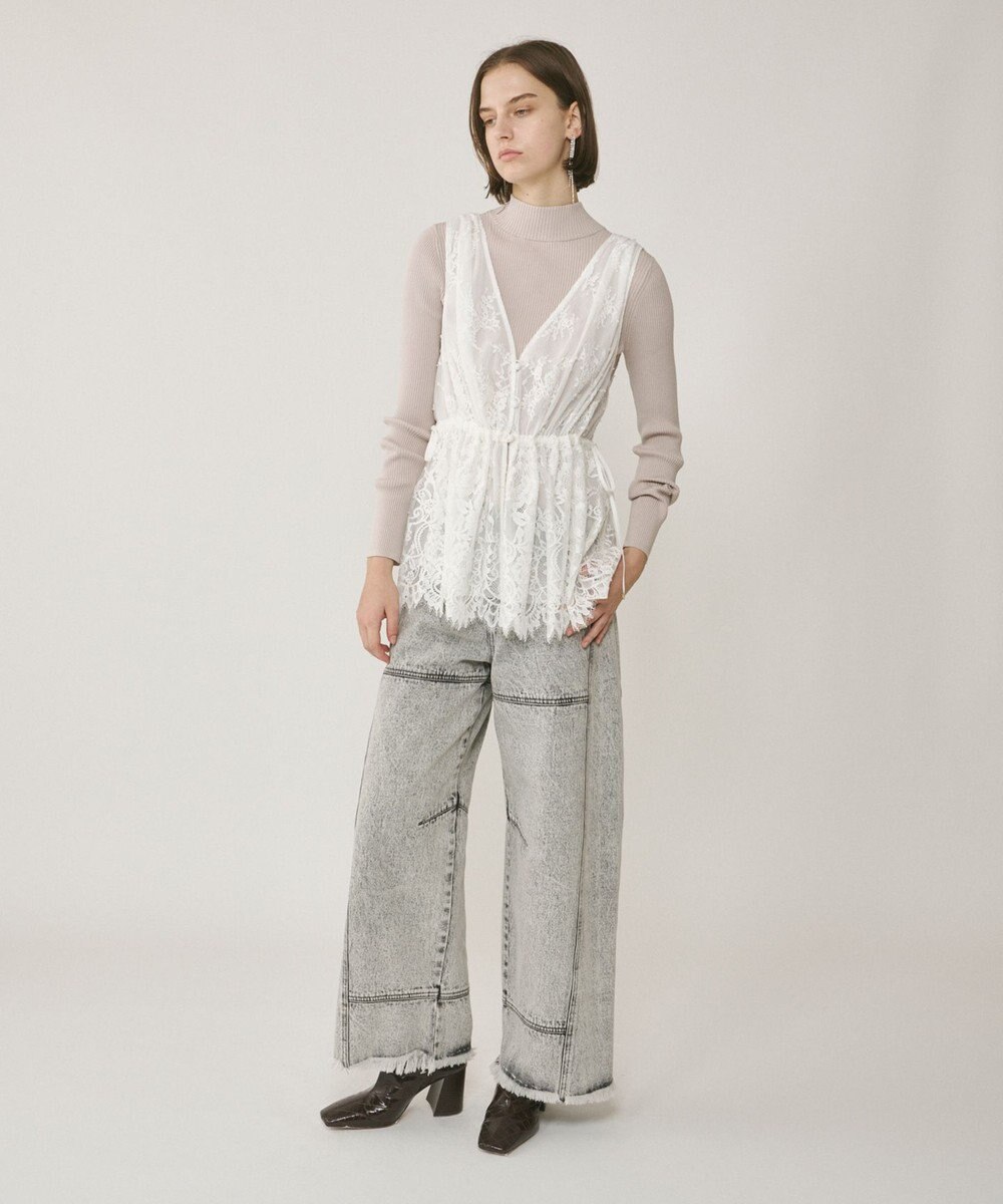 GRACE CONTINENTAL レースノースリーブブラウス 