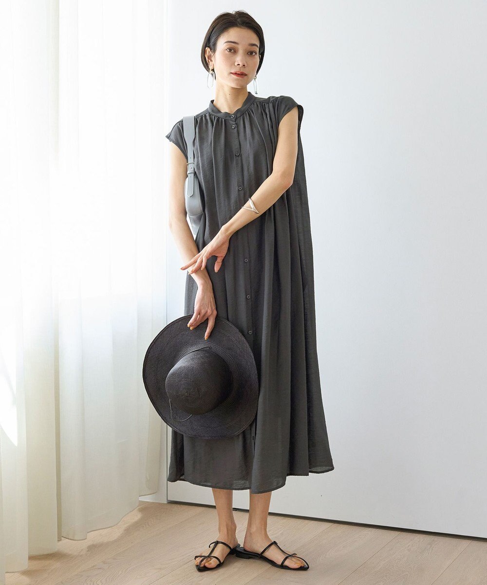 UNFILO ヴィンテージシアー ギャザーワンピース 