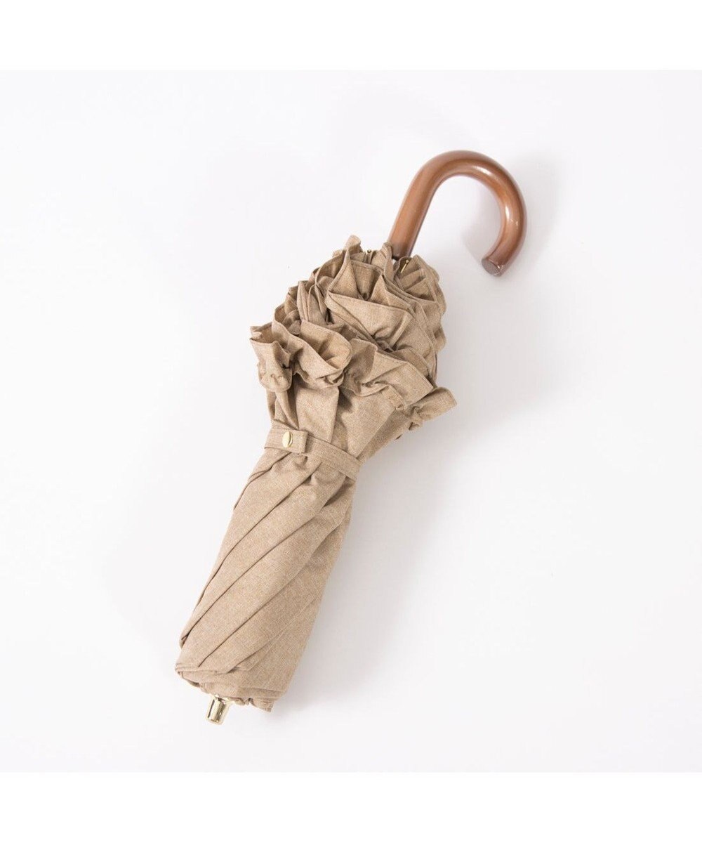 UNBILLION カシュネ cachenez / 【晴雨兼用】【日傘】 シャンプレーフリルトップレス折りたたみ傘 