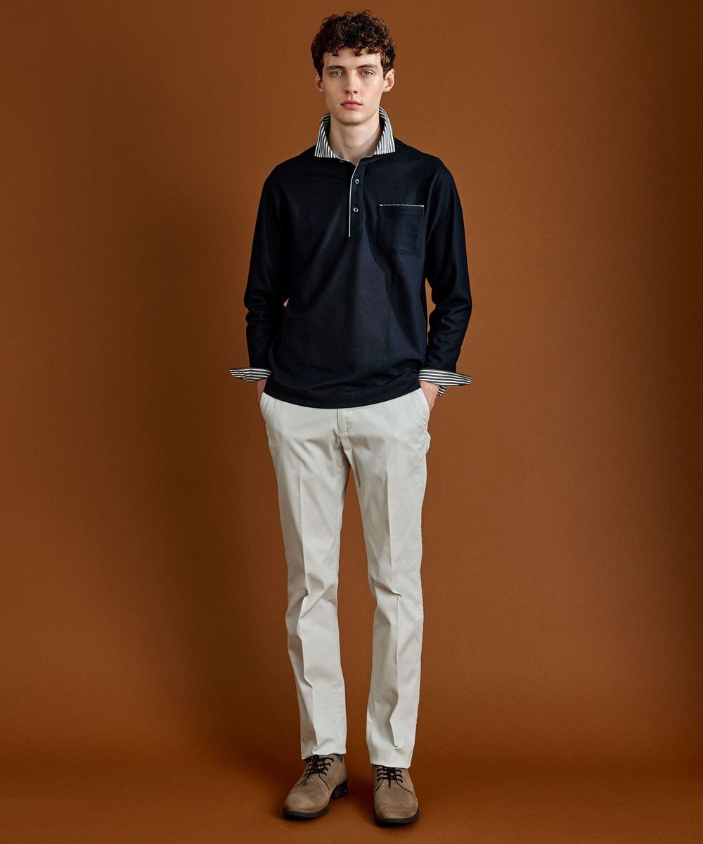 JOSEPH ABBOUD 【オーガニックコットン】ダディポロシャツ 