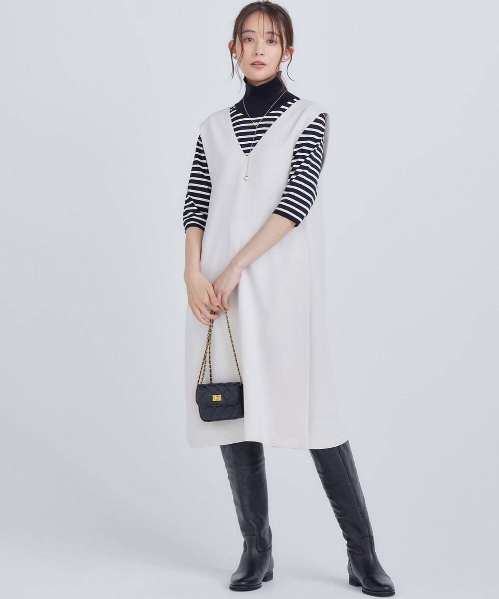 組曲 ライトダブルクロス ジャンパーワンピース 