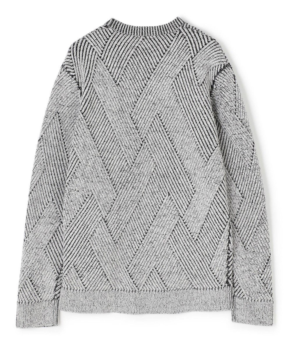 JOSEPH HOMME ビッグジオメトリージャガード　クルーネック 