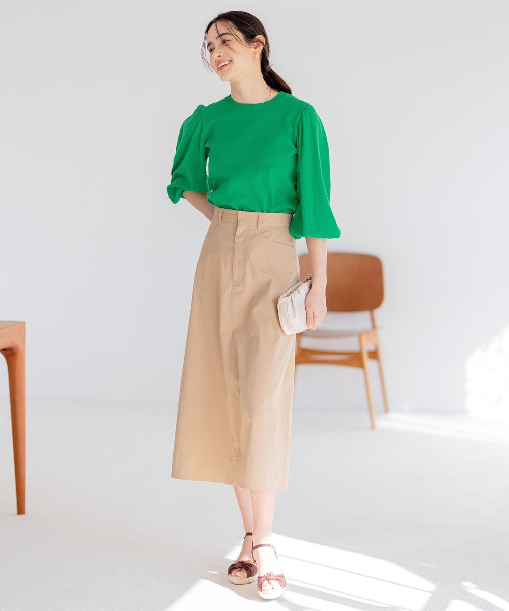 組曲 【アンサンブル対応】ハイゲージ 袖ギャザーニット 