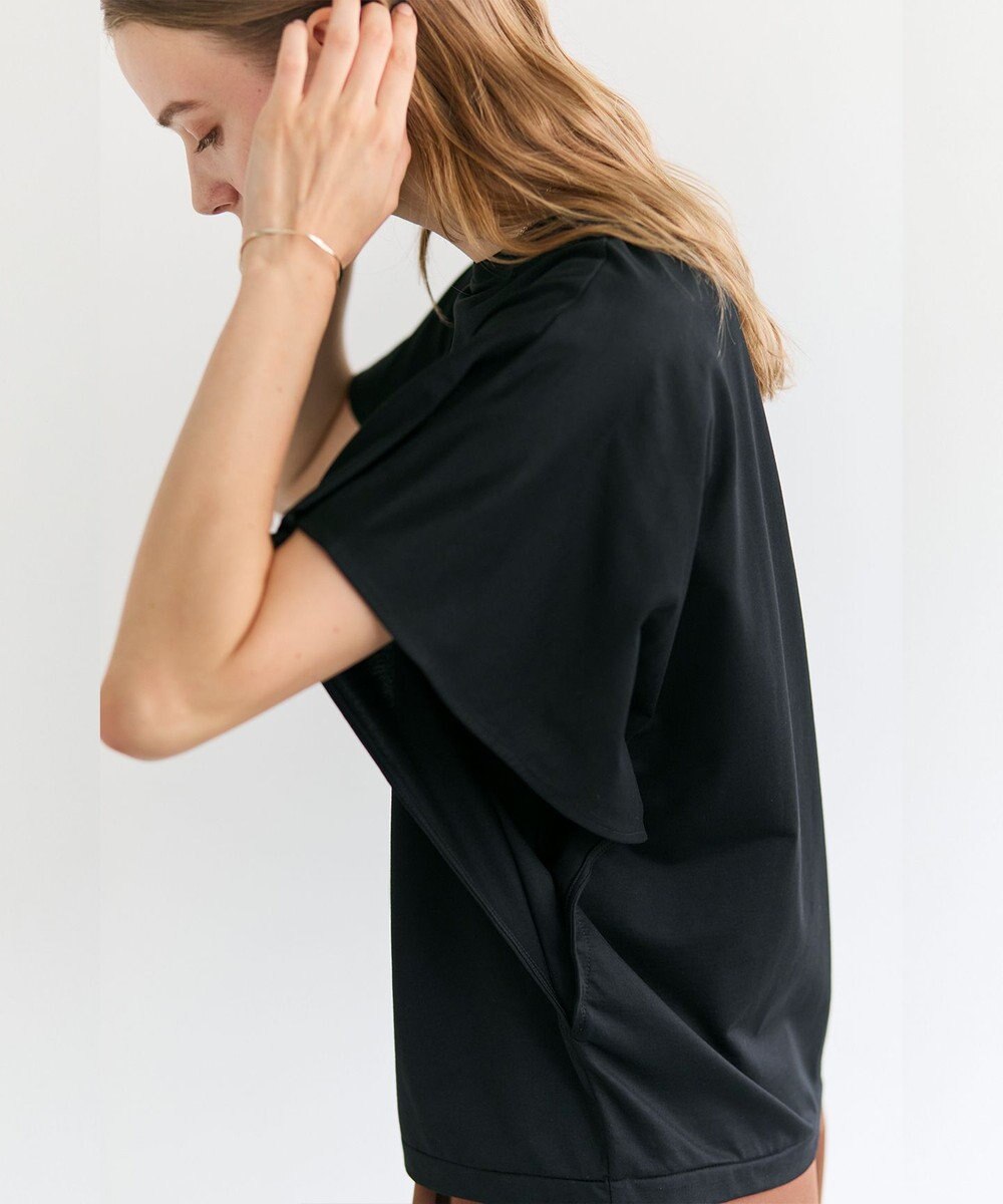 BEIGE， DIOP / スビンコットン ドレープTシャツ 