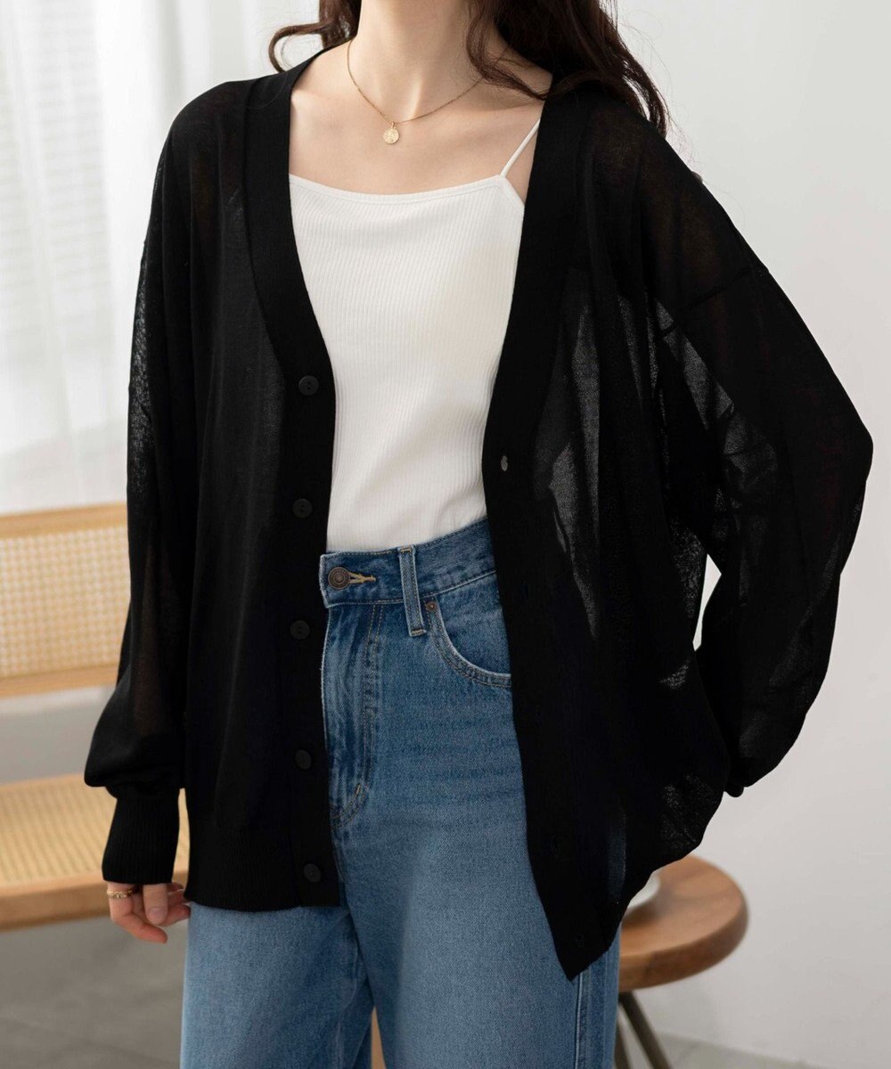 WEGO 【ユニセックス着用ITEM/紫外線対策/冷房対策】シアーカーディガン 