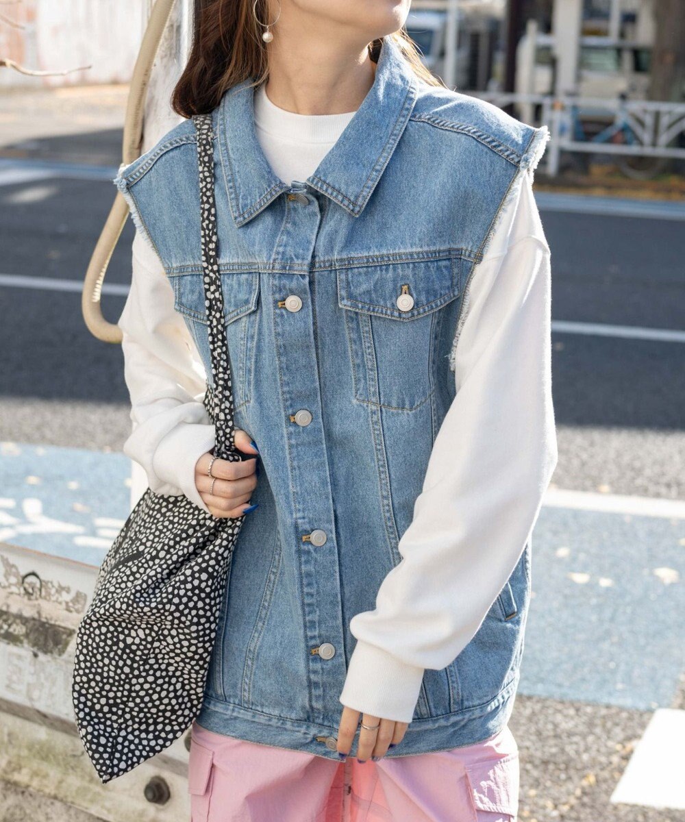 WEGO オーバーサイズデニムベスト 