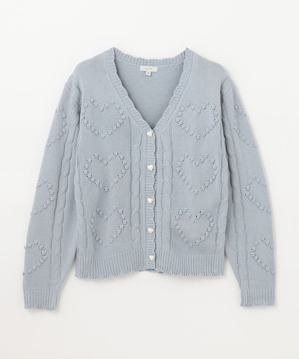 ANY KIDS ハート ニット カーディガン 