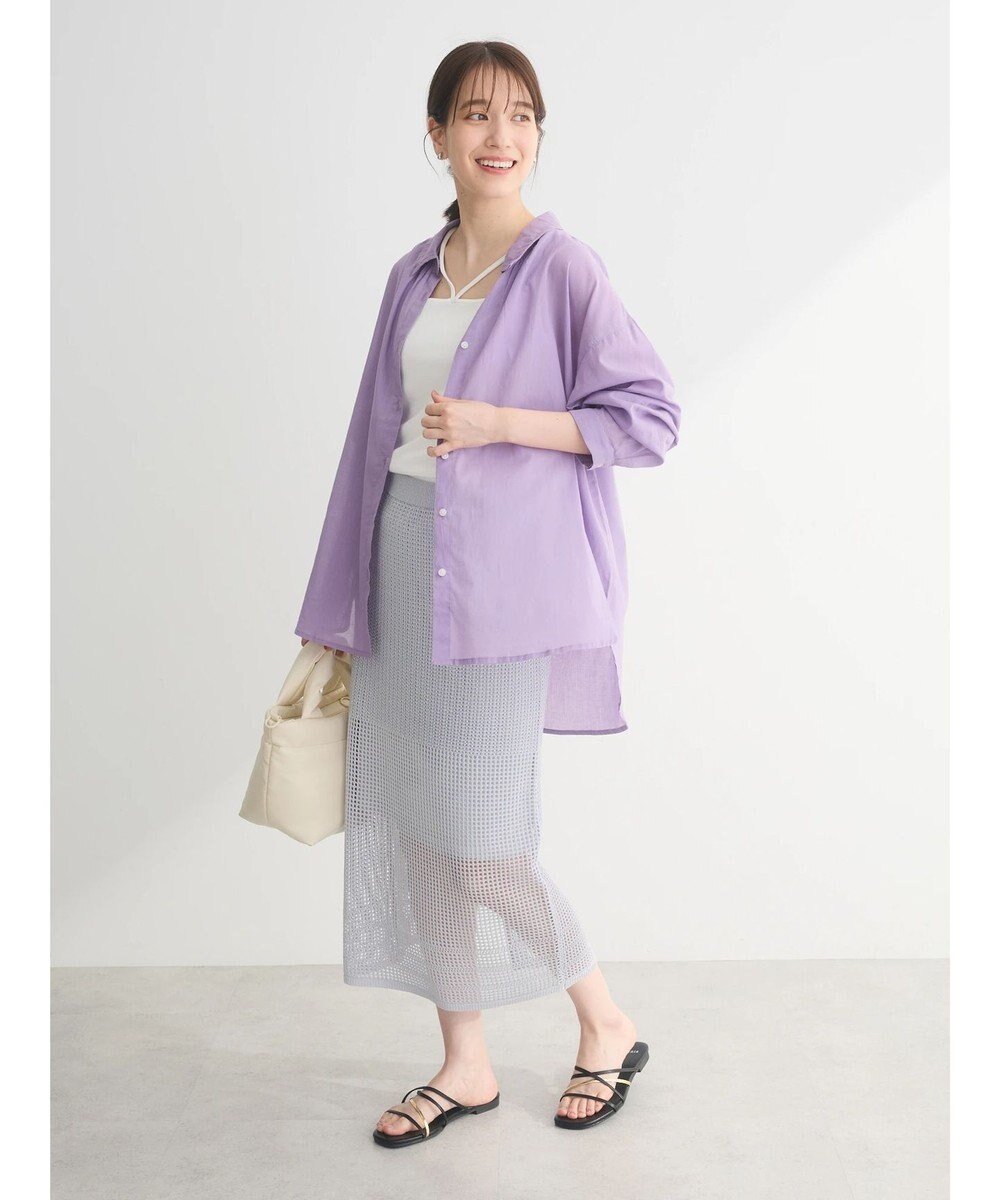 Green Parks インド綿 ボイルゆったりシャツ 