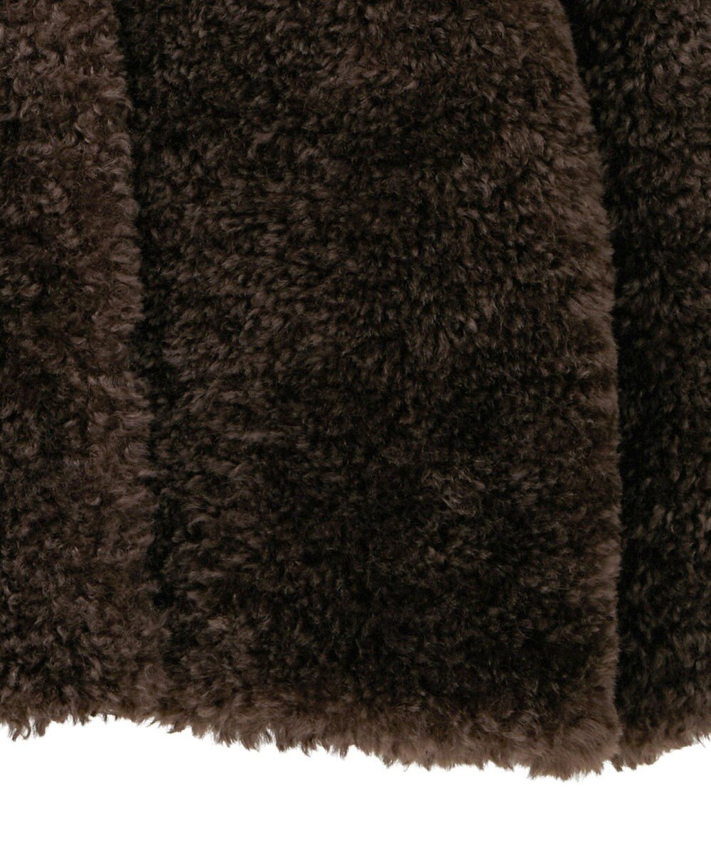 AMERICAN HOLIC ノーカラーフェイクファーコート 