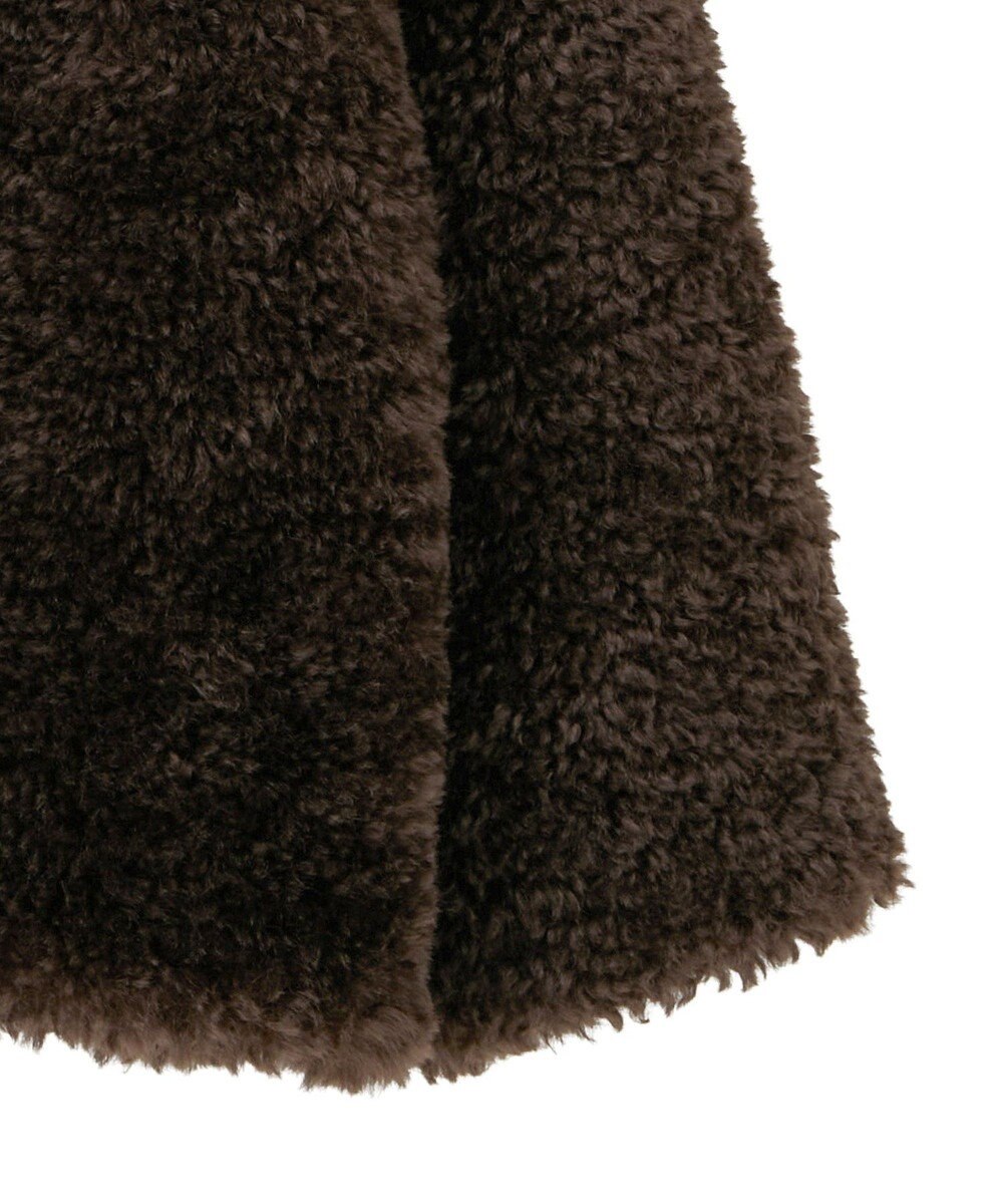 AMERICAN HOLIC ノーカラーフェイクファーコート 