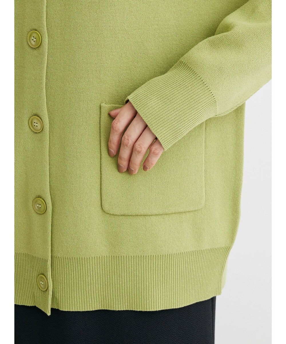 Green Parks ミドル丈モックネックカーディガン 