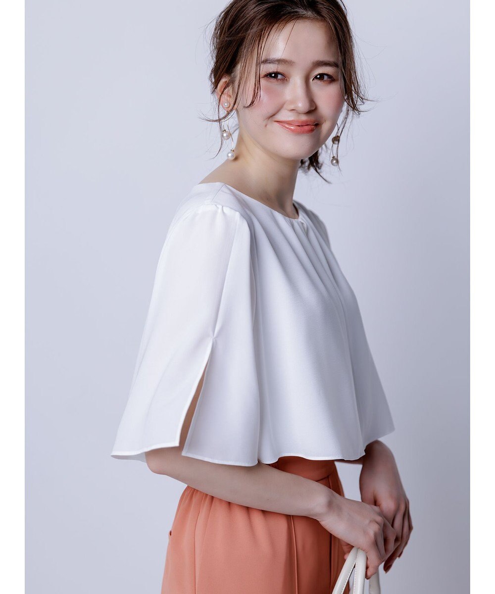 ANY SIS 【洗える】ケープフレアスリーブ ブラウス 