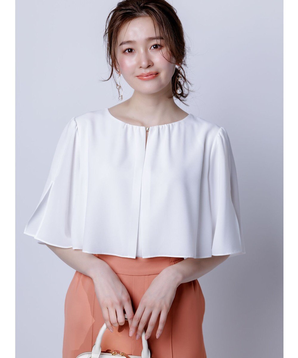ANY SIS 【洗える】ケープフレアスリーブ ブラウス 