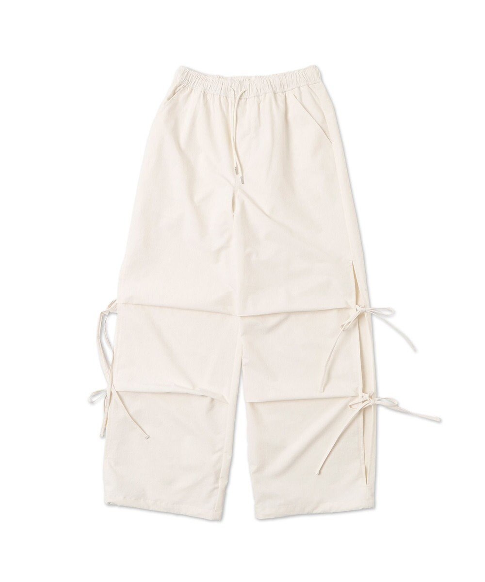 WEGO 【ウエストゴム】サイドリボンパラシュートパンツ 