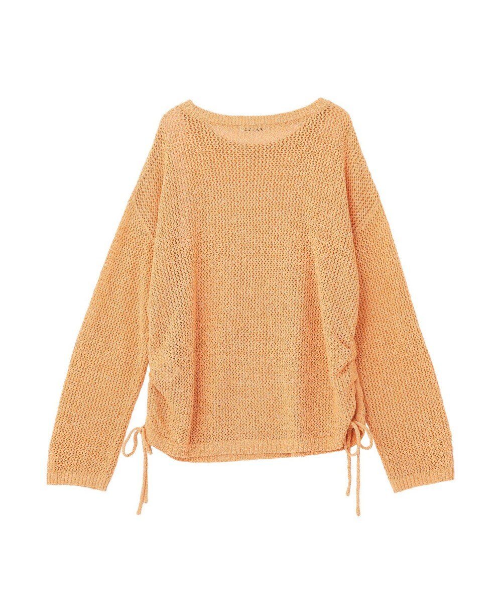 Green Parks サイドシャーリング透かし編みニットプルオーハ 