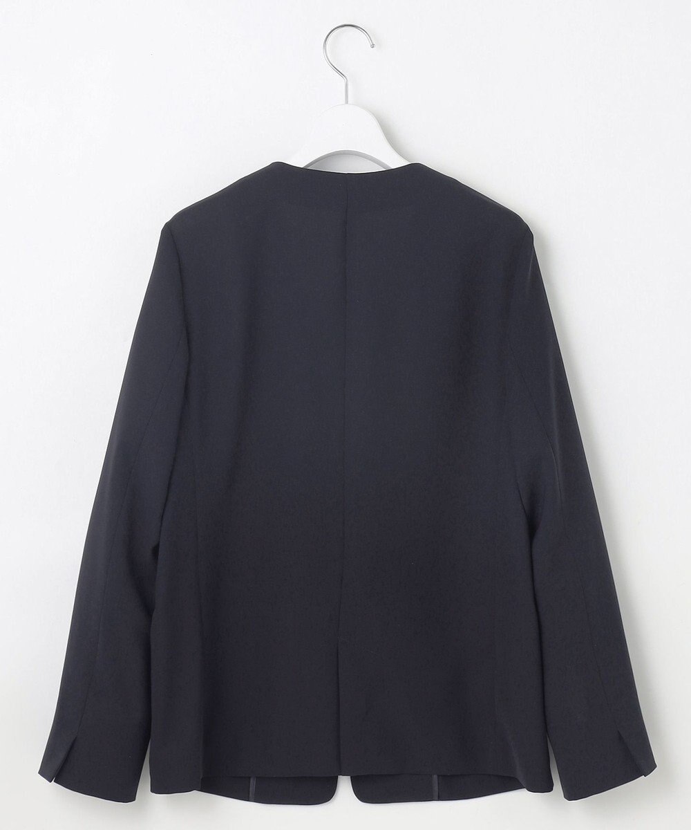 自由区 S 【セットアップ対応・接触冷感・UVケア・洗える】ライトストレッチノーカラー ジャケット 