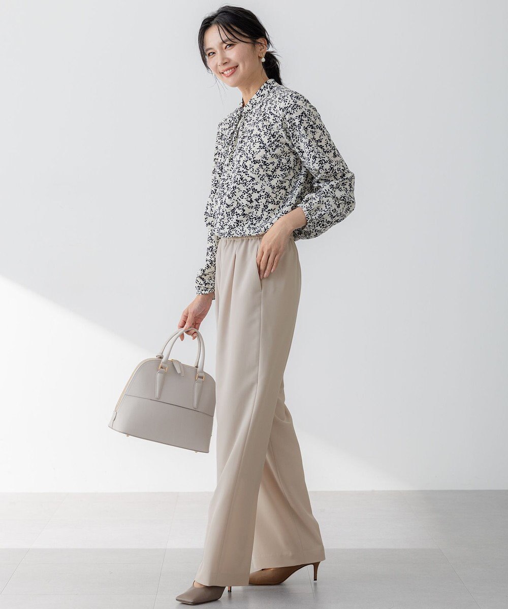 23区 L 【セットアップ対応/洗える】2WAYストレッチツイル ワイドパンツ 